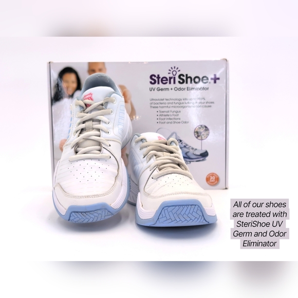 K-Swiss Court Pro Women's Size 9.5 / EU 41.5 White and Blue Cushioned Sneakers - Picture 16 of 17